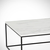 Hanah Home Poly Marmo Sto za dnevnu sobu, Belo-Crna