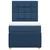 Vidaxl Box spring postelja z vzmetnico modra 80x200 cm blago