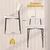 Costway Set 4 jedilnih stolov bela