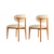 HANAH HOME Set 2 stolice Lionte Beige Dark Oak