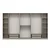 Hanah Home ormar sa reflektujućim staklom Nisa 20625, 360 cm, peščar