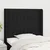Vidaxl Vzglavje z ušesi črno 83x16x118/128 cm blago