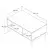 Hanah Home Klub sto Exxen 90x54x41,6cm Hrast-Beli