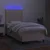 Greatstore Box spring postelja z vzmetnico LED krem 100x200 cm blago