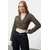 Trendyol Milla ženska bluza TWOAW25BZ00020, braon-braon