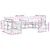 Set vanjskih sofa 6 kom. Prirodna i crna