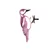 Atelier Del Sofa Dekorativna figura Bird on the branch 21, 30x18 cm, 1.5 mm, Roze