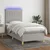 Vidaxl Box spring postelja z vzmetnico LED svetlo siva 90x200 cm blago
