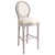 vidaXL barski stol 2 kosa platno 48x52x123 cm kremno bele barve