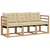 Set vanjskih sofa s jastukom 3 pcs Bijela i bež