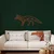 WallXpert metalni zidni ukras 5061, geometrijska lisica, 75 x 31 cm, crni