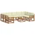 Set vanjskih sofa 10 kom. Prirodna i krem