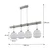 Brilagi - Luster na sajli WOOD GLASS 4xE27/60W/230V borovina/siva/bela