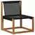 Set vanjskih sofa 6 kom. Prirodna i crna