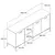 Hanah Home Komoda Aurora 180x80x45cm Hrast-Bela