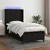Vidaxl Box spring postelja z vzmetnico LED črna 90x190 cm blago