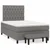 vidaXL Box spring postelja z vzmetnico temno siva 120x190 cm blago