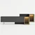 Hanah Home TV komoda Tenon, 213,2 cm, antracit / zlatna