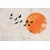 Slika japandi oranžna luna - 30x20
