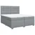 Vidaxl Box spring postelja z vzmetnico svetlo siva 200x200 cm blago