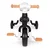 Ecotoys balans bicikl sa pedalama i pomoćnim točkovima 3u1 black
