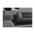 Atelier del Sofa Trosed na razvlačenje Bali 92x74x222cm Antracit