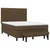 Vidaxl Box spring postelja z vzmetnico temno rjava 140x200 cm blago