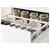 METOD / MAXIMERA Vis.el.pećn. s vratima/3 fioke, bela/Voxtorp v. sjaj bela, 60x60x220 cm