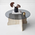 HANAH HOME Sto za dnevnu sobu Butterfly Travertine Fume