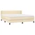 vidaXL vidaXL Box spring postelja z vzmetnico krem 180x200 cm blago, (20896538)