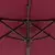 Vrtni suncobran s čeličnom šipkom LED bordo 225 x 225 x 212 cm