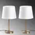 Opviq Set Stonih lampi 5101, 21x21x39 cm, IP20, 2 komada, Bela