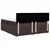 Vidaxl Box spring postelja z vzmetnico temno rjava 180x200 cm blago