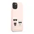 Maska Karl Lagerfeld Silicone Case Karl&Choupette za iPhone 13 Light, Roze