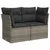 Set sofe 7 pcs Siva i tamno siva Poli Rattan i čelik