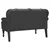Chesterfield klupa Crna 119,5 x 64,5 x 75 cm Lažna koža