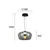 LED luster na sajli NADIA LED/20W/230V zadimljeno/crna