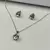 Alp Crystal Set ogrlica i minđuše SSS3939FRP, Srebrne boje