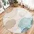 Modra/bež pralna okrogla preproga o 100 cm Puddle – Mila Home