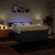 Vidaxl Box spring postelja z vzmetnico modra 200x200 cm blago