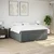 VIDAXL Box spring postelja z vzmetnico temno siva 180x200 cm blago