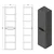 Bathroom set WAVE 90, left, white/oak Alabama - MDF/laminat - Sapho - WAVE - 24 - 900 - 2250 - Backlit mirrors - 14