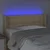 Vidaxl LED posteljno vzglavje krem 93x16x78/88 cm blago