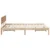 vidaXL posteljni okvir s hrbtom 135x190 cm, trden borov les