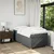 Vidaxl Box spring postelja z vzmetnico temno siva 90x200 cm blago