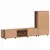 Set TV komoda FLORIN 3 pcs Staro drvo Konstruirano drvo