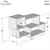 Hanah Home Zidna polica Afro, 90.6x51x20 cm,Braon-bela
