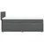 Vidaxl Box spring postelja z vzmetnico temno siva 80x200 cm blago