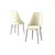 Hanah Home set trpezarijskih stolica Krax 4 kom, krem tkanina Babyface, hromirane metalne noge