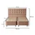 Hanah Home Francuski ležaj Helen, 150x100x200 cm, Braon